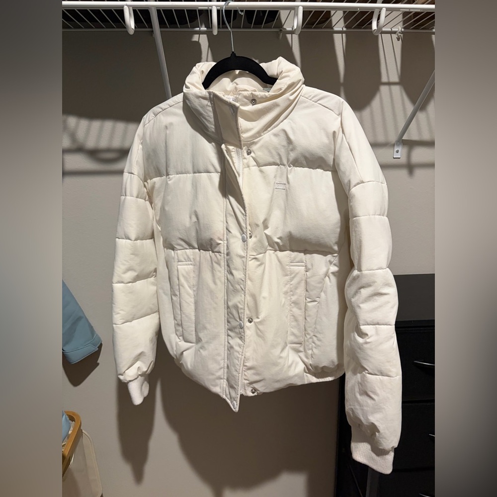 Levi's White Puffer Jacket
